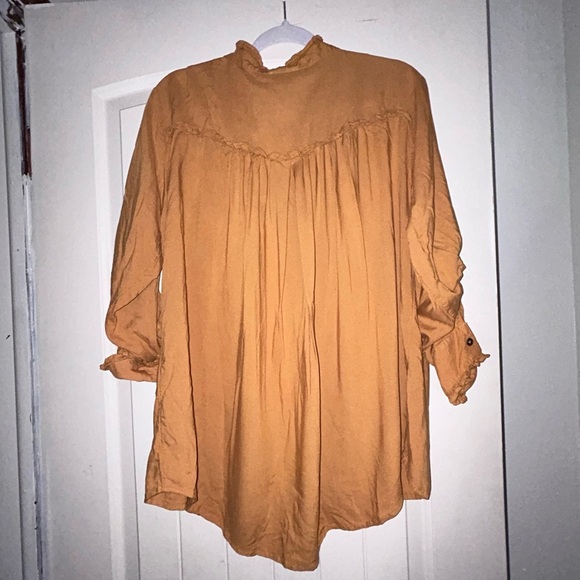 Sundance Femme Military Blouse Crinkle Button Down Long Sleeve 50% off w bundle - Picture 6 of 12